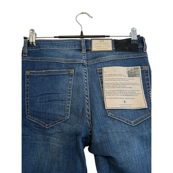 NWT Neuw‎ Mid Rise Skinny Berlin Blue Jean Women's Size 28 Nordstrom Faded Slim - Picture 4 of 6